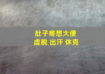 肚子疼想大便 虚脱 出汗 休克